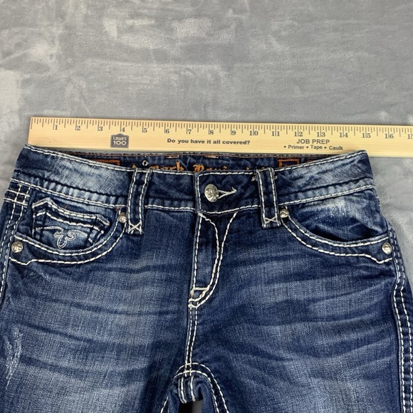 Rock Revival Buckle Blake Straight Jeans Womens 30 Low Rise - Picture 8 of 16